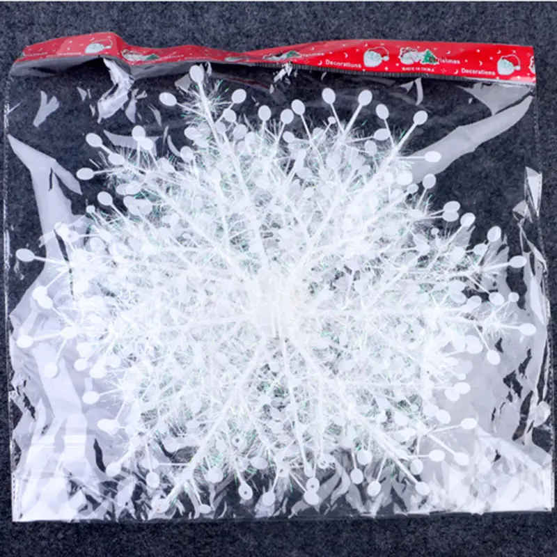 (6pcs/pack) Christmas Artificial Snowflake Tree Decor Christmas Decorations For Home Festival Decoration Handmade DIY