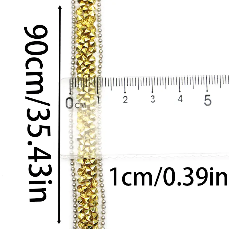 (1 Yard) 1cm Resin Water Drill Accessory Lace Self-Adhesive Drill Sticker for DIY Jewelry Making DIY