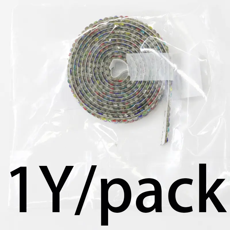 (1yard/pack) 11mm Self-adhesive Glass Rhinestone Sticker Ribbon Bag Clothing Sewing Accessories Festival Party Decoration DIY Sh