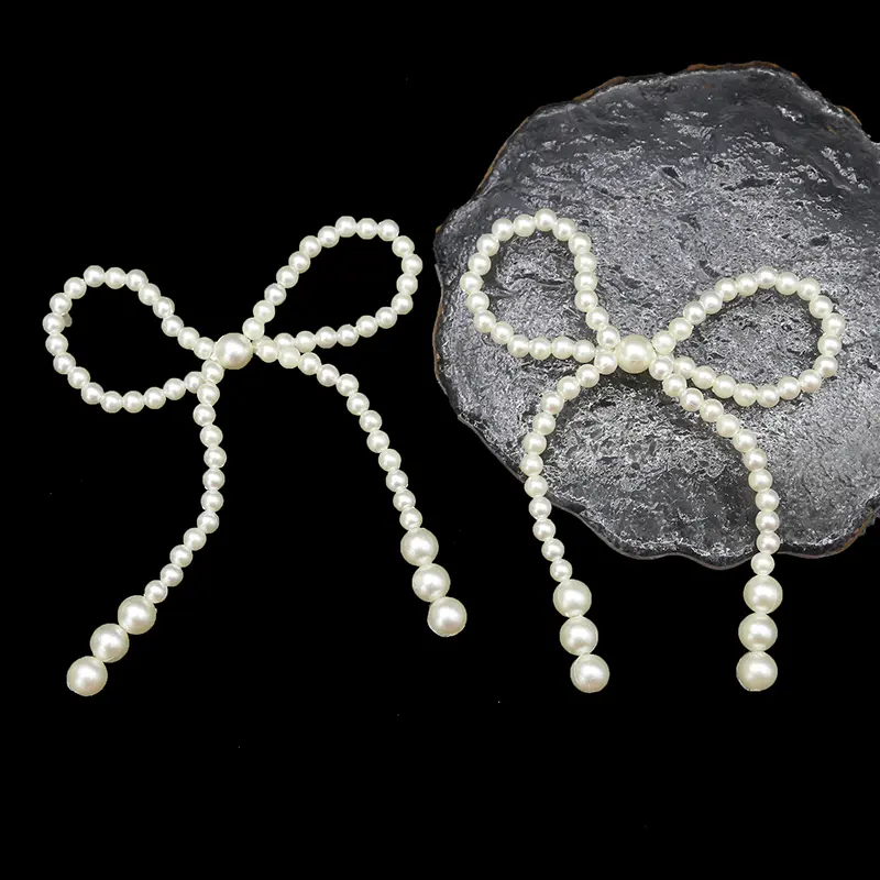 (2 pieces/pack) 11.5 * 11cm Elegant Pearl Butterfly Wedding Ceremony Party Ball Home Decoration Clothing Accessories Cute French