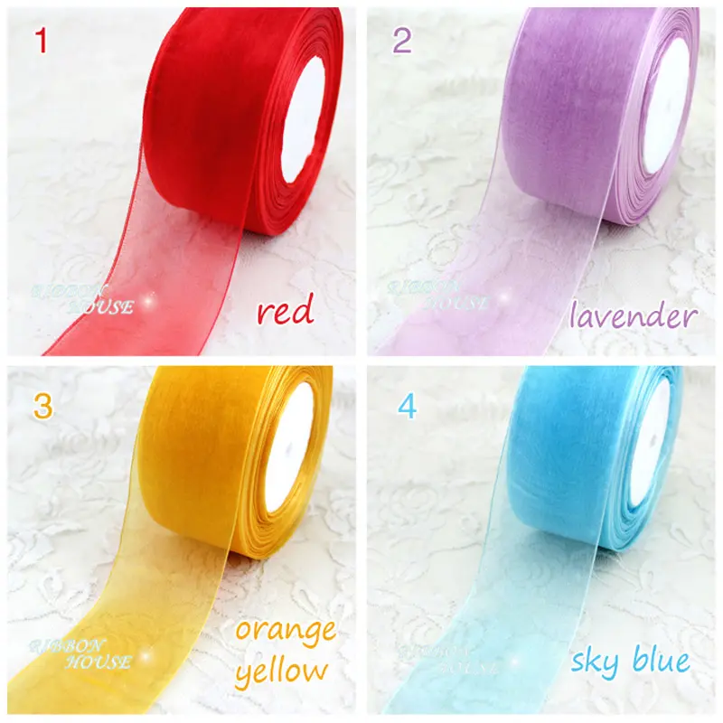(50yards/roll)2" (50mm) Organza Ribbon gift wrapping  Christmas ribbonsDIY   Hair accessories and   Garments  Jewelry Access