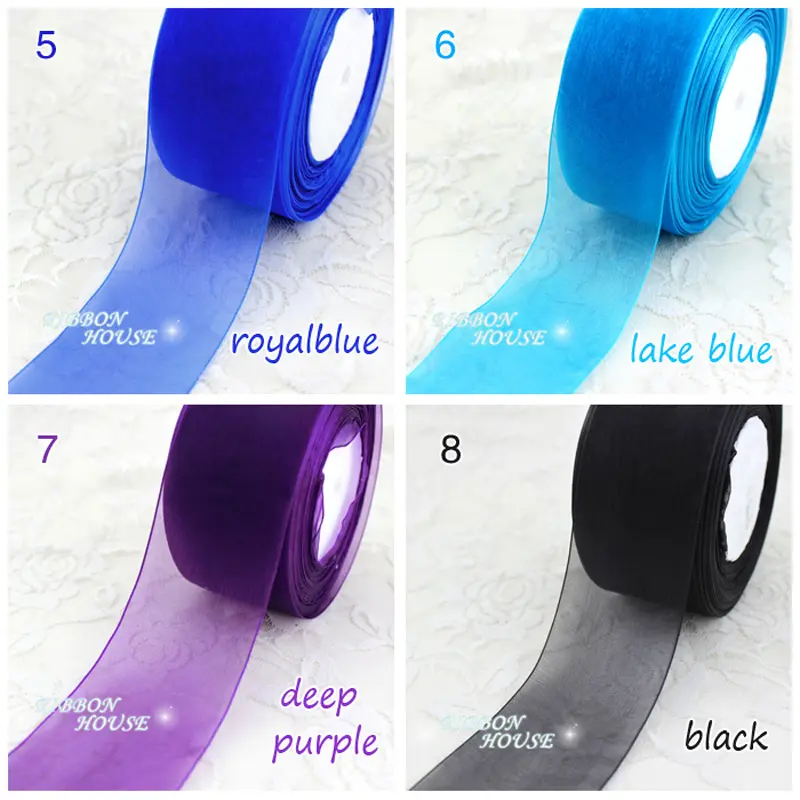 (50yards/roll)2" (50mm) Organza Ribbon gift wrapping  Christmas ribbonsDIY   Hair accessories and   Garments  Jewelry Access