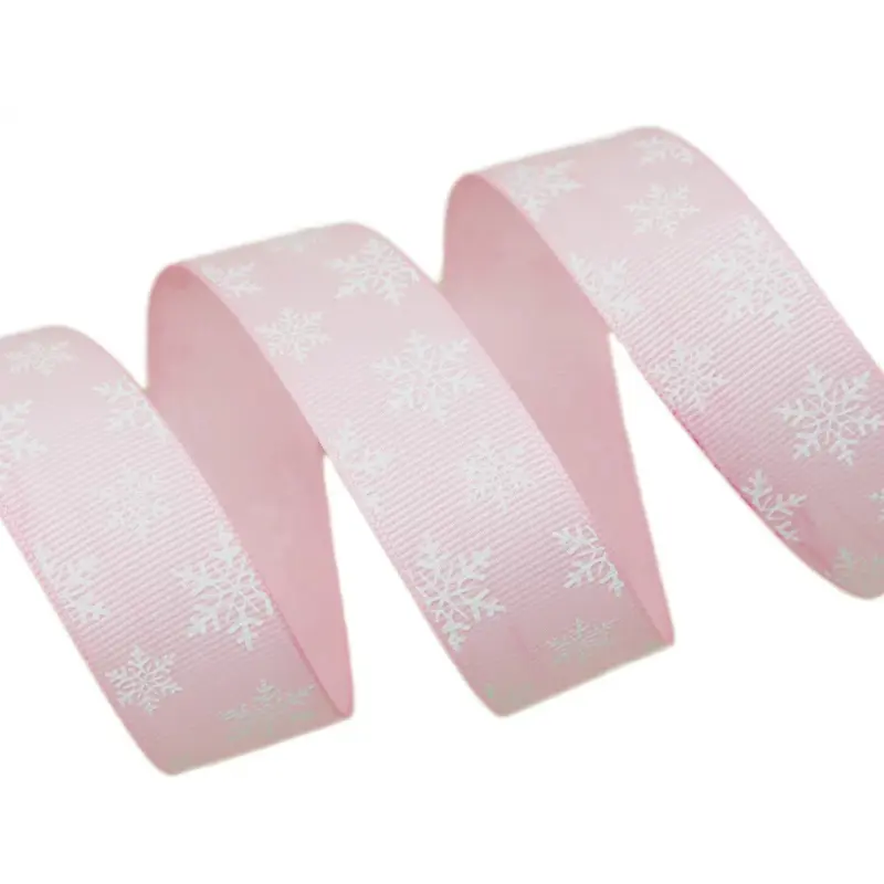 (10meters/lot) 1'' (25mm)  printed snowflake grosgrain ribbon christmas gift   DIY  ribbon top quality ribbons