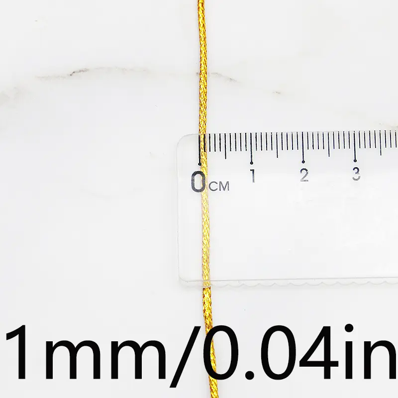 (100 meters/roll)1mm hollow gold wire 16 strand line packaging gift box decoration small pendant tie festive New Year ribbon DIY