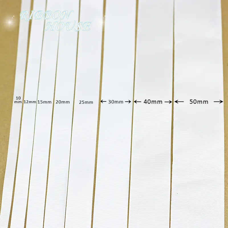 (10 meters/lot) white Grosgrain Ribbon Wholesale gift wrap Christmas decoration ribbons