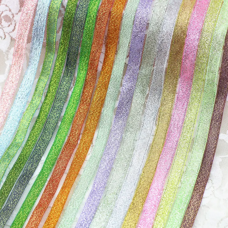 (25 yards/lot) 6mm colorful polyester ribbon Christmas packaging ribbon high-grade quality squares ribbon