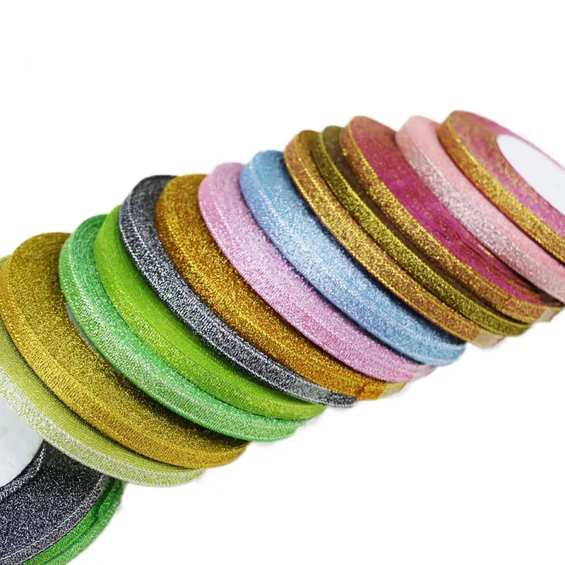 (25 yards/lot) 6mm colorful polyester ribbon Christmas packaging ribbon high-grade quality squares ribbon