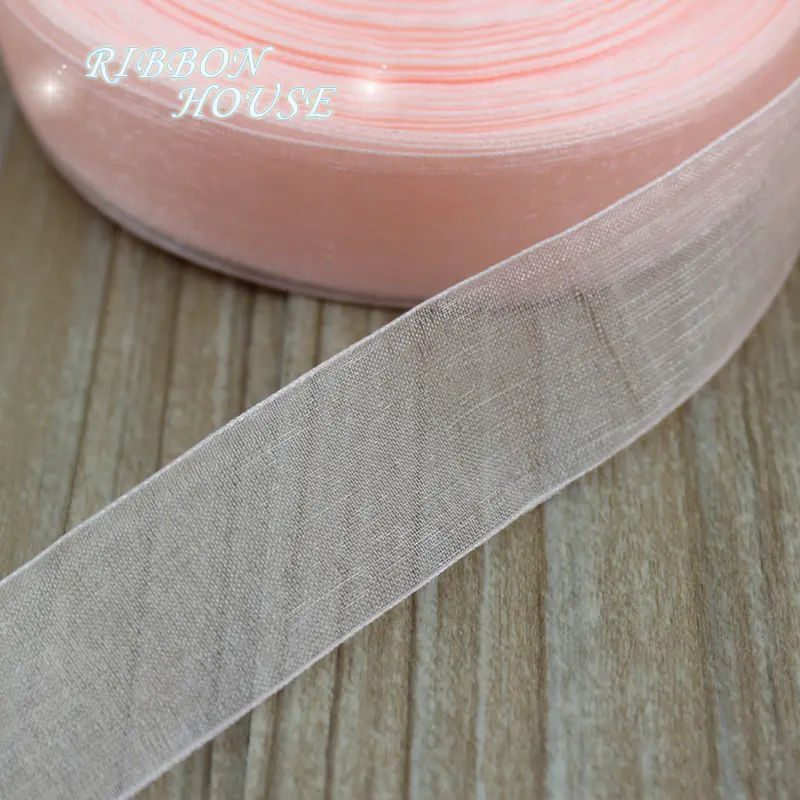 (50 Yards/roll) 1" (25mm) Organza Ribbon Hair Accessories Clothing Jewelry Gift Packaging Decoration Festival Ribbons