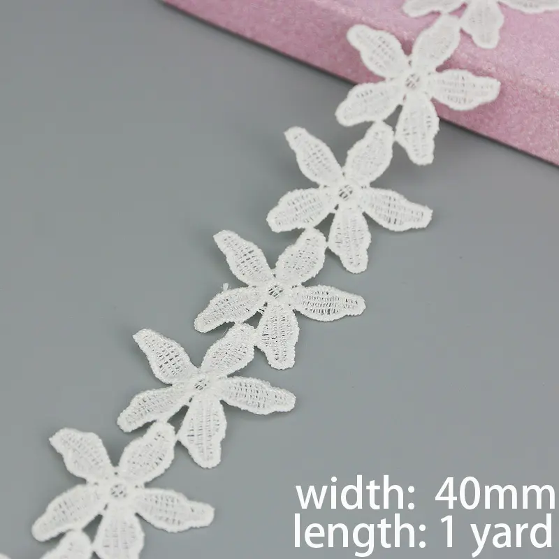 (1 yards/lot) white Handmade  lace lace jewelry patchwork material  lace ribbon DIY sewing garment accessories