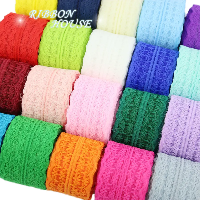 (5 yards/roll) 45mm White Lace fabric Webbing Decoration gift packing Material