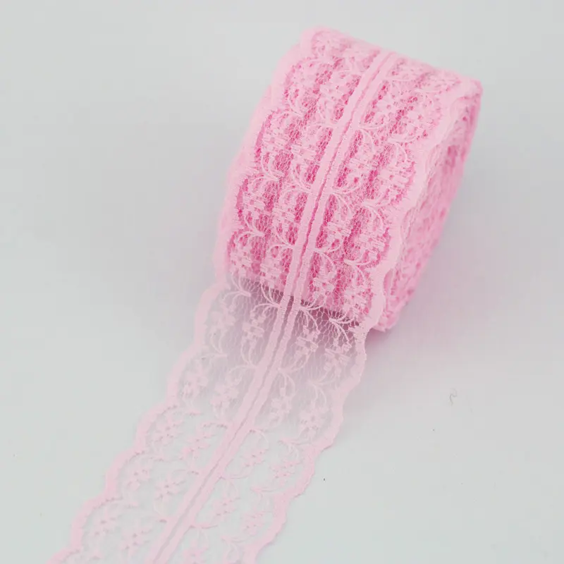 (5 yards/roll) 45mm White Lace fabric Webbing Decoration gift packing Material