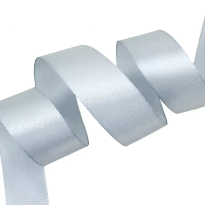 Grey Satin Ribbon Wholesale Gift Wrapping Christmas ribbons
