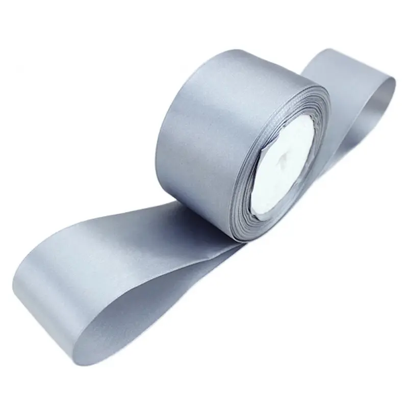 Grey Satin Ribbon Wholesale Gift Wrapping Christmas ribbons