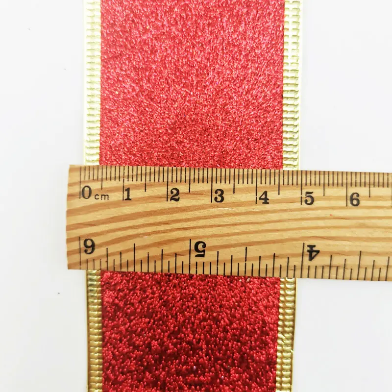 (2m/roll) 50mm Shiny Gold Powder Ribbon Holiday Decoration Gift Packaging Foldable Handmade DIY Crafts Production