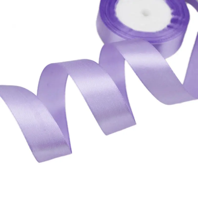 light purple  Single Face Satin Ribbon Wholesale Gift Wrapping Christmas ribbons