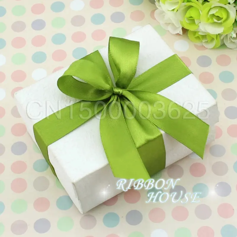 fruit green Single Face Satin Ribbon Wholesale Gift Wrapping Christmas ribbons