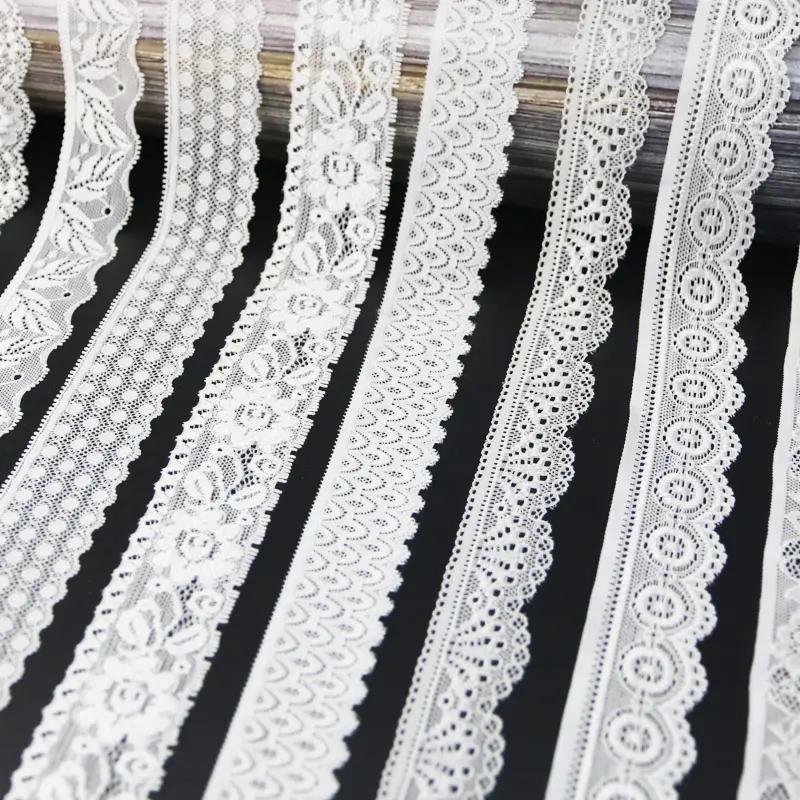 (5 meters/lot) white elastic lace Fabric underwear stretch laces Trim DIY Crafts Sewing