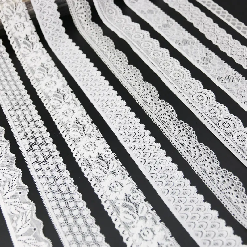 (5 meters/lot) white elastic lace Fabric underwear stretch laces Trim DIY Crafts Sewing
