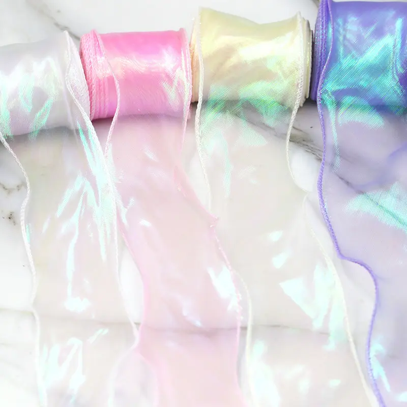 (10 Yards/pack) 6cm Colorful Fish Tail Yarn Organza Ribbon Packaging Gift Box Lolita Hair Accessories Lamp Home Decoration Lace