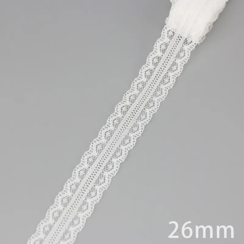 (5 yards/roll) white Lace ribbon fabric Webbing Decoration Lovely gift packing polyester Material