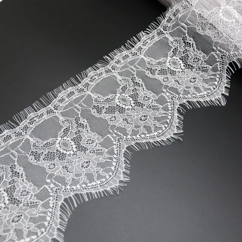 (3 meters/lot) 14cm White Black lace fabric Webbing Clothing Accessories lace material Handmade