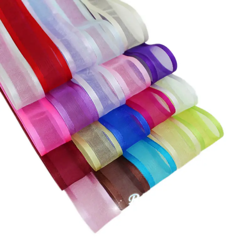 (50 yards/roll) Organza ribbon Soft Broadside wholesale gift wrapping decoration ribbons (20/25/40mm)