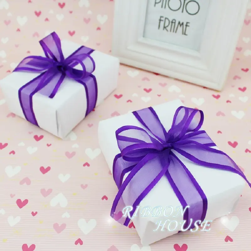 (50 yards/roll) Organza ribbon Soft Broadside wholesale gift wrapping decoration ribbons (20/25/40mm)