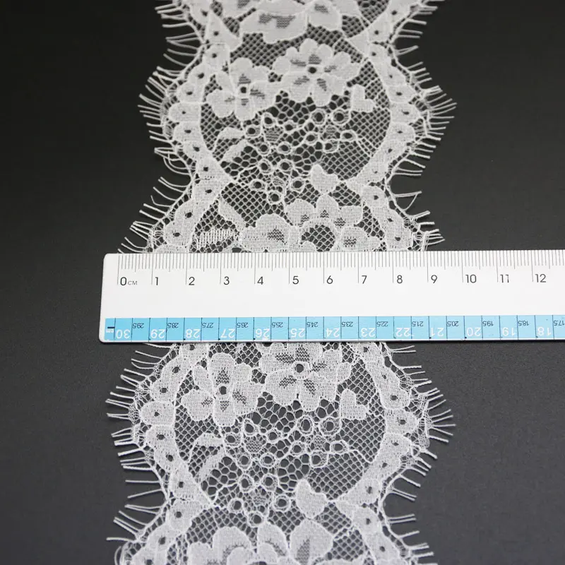 (3 meters/lot) 8cm White lace fabric Sewing Garment Ribbon Wedding Dress Fabric