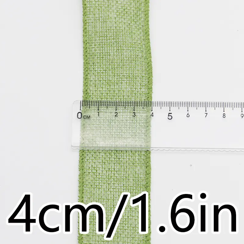 (5 meters/pack) 40mm colored linen ribbon wire edge ribbons flower lace gift box cake packaging ribbon