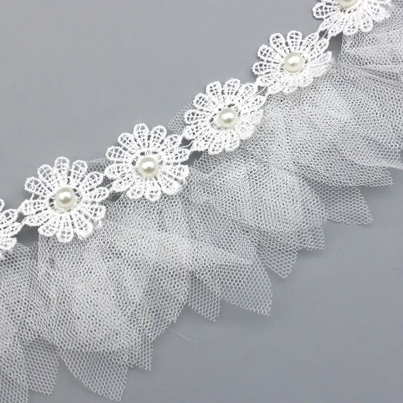 (1yard/lot) White Water-soluble Mesh Lace Fabric Laces Decoration Clothing Sewing Accessories Home Furnishing Decorative DIY