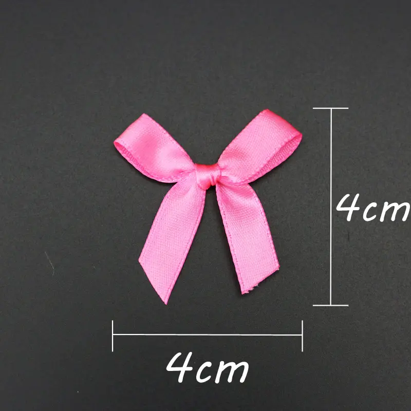 (200 pcs/pack) 4cm*4cm Satin Ribbon Bows DIY Craft Christmas Party Decor Gift Packing Bowknots Sewing Headwear Materials