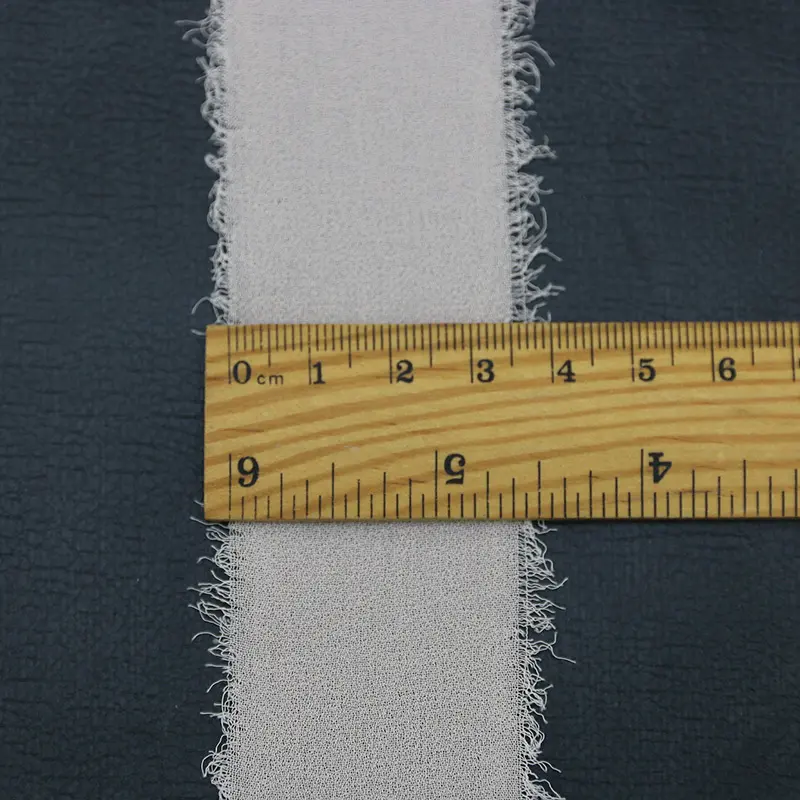 (5meters/roll)35mm Handmade Frayed Edge Chiffon Ribbon Raw Edge Ribbon Gift Packaging Wedding Decoration Handicraft Production