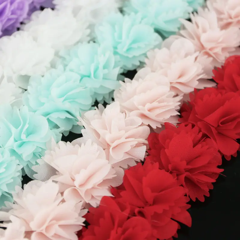 (1 meter) Chiffon Lace Fabric Ribbon Decoration Flower Clothing Accessories Gift Ribbon Crafts Nonwoven Foundation Lace