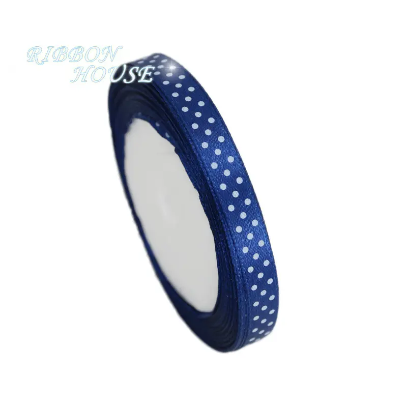 (25 yards/roll) 10mm dots printed cartoon satin ribbon gift wrap decoration ribbons