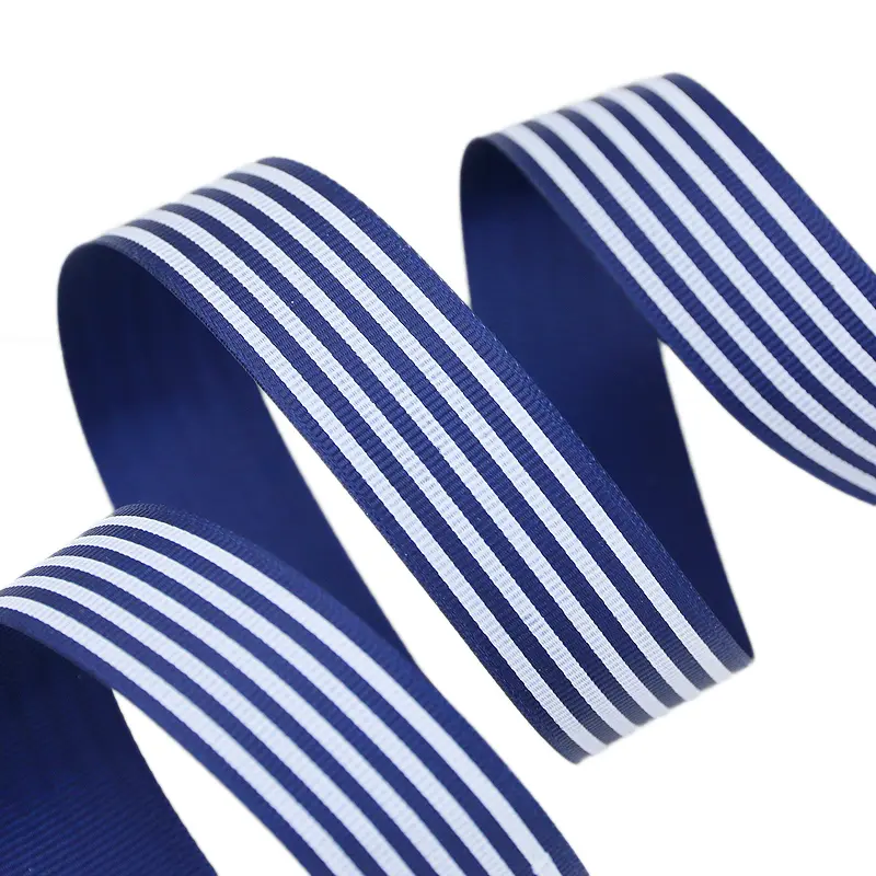 (20 yards/lot) 25mm Stripe grosgrain ribbon printed gift wrap decoration ribbons