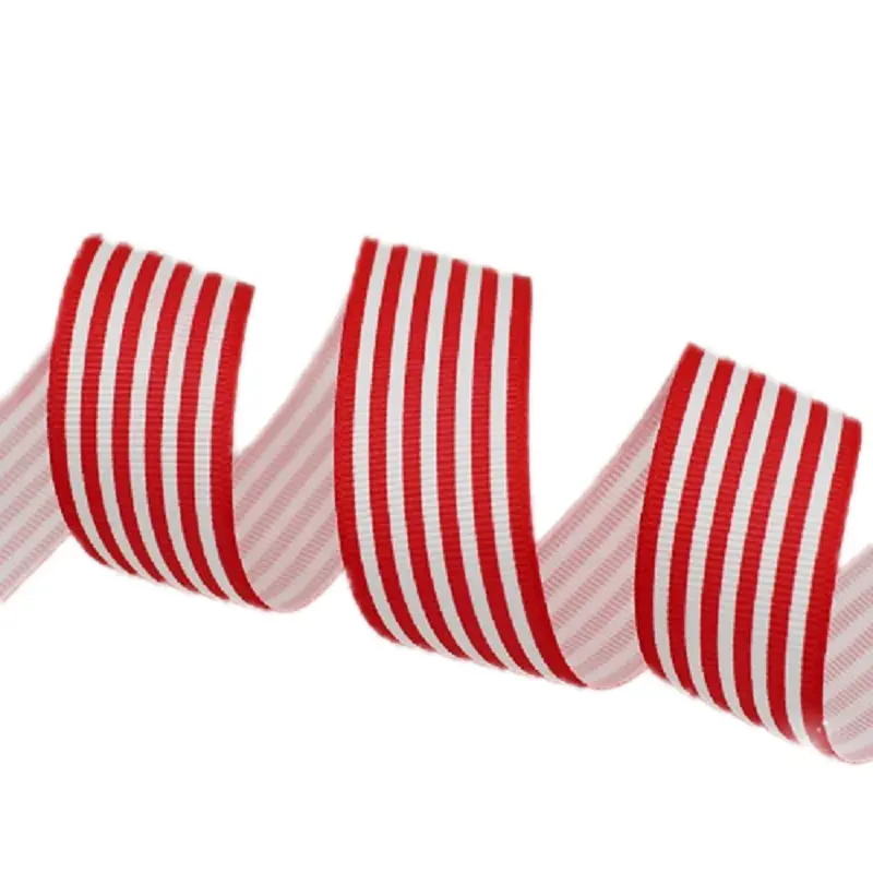 (20 yards/lot) 25mm Stripe grosgrain ribbon printed gift wrap decoration ribbons