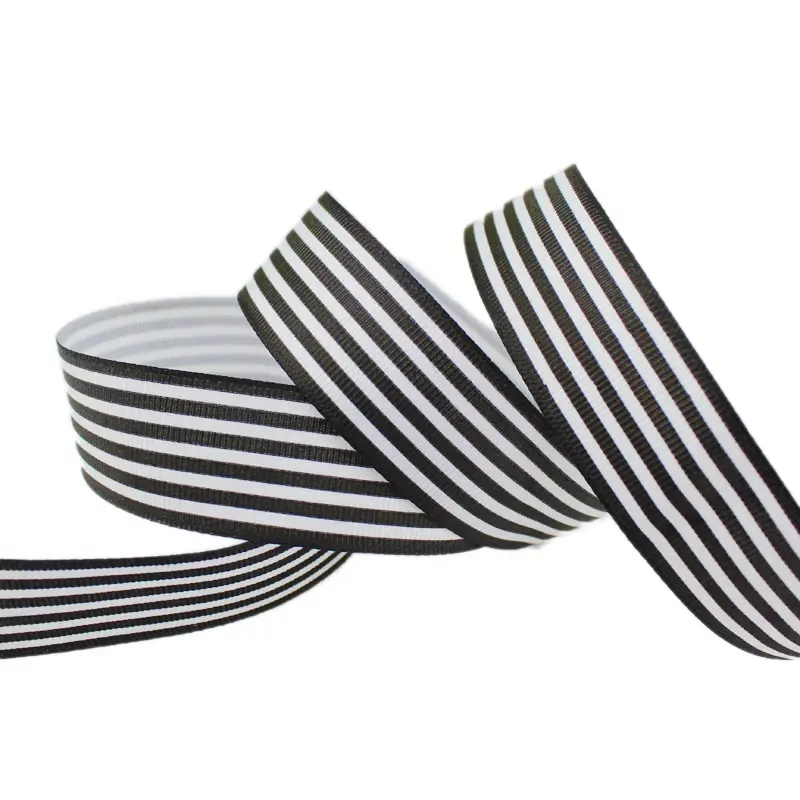 (20 yards/lot) 25mm Stripe grosgrain ribbon printed gift wrap decoration ribbons