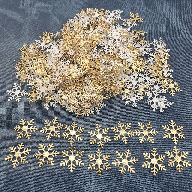 (200pcs/pack) 30mm Christmas Snowflakes Confetti Artificial Snow Xmas Tree Ornaments Decorations For Home Party Wedding Decor