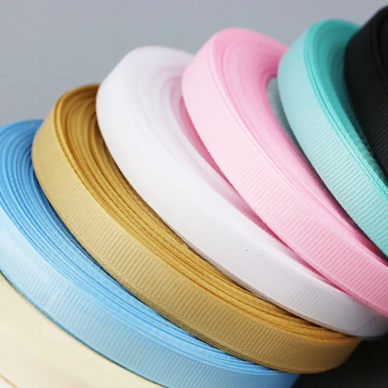 (25 yards/roll) 10mm Grosgrain Ribbon Wholesale gift wrapping decoration ribbons lace fabric Handmade DIY