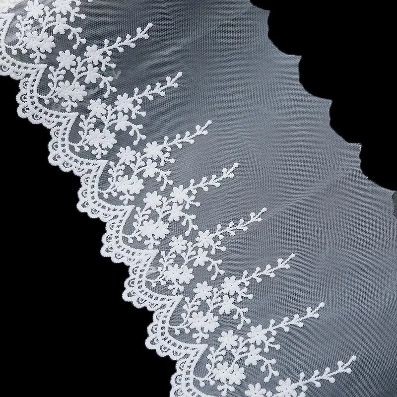 (1 Yard/pack) 155mm Embroidery Gauze Lace Fabric Ribbon Dress Accessories Lace Material Handmade Wedding Dress Handmade DIY