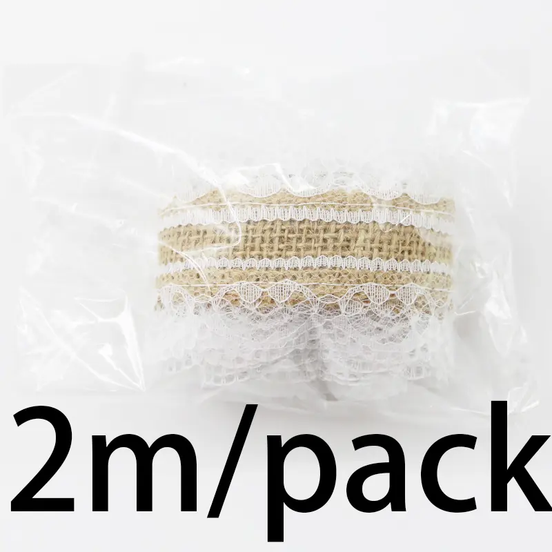 (2 Meters/roll) 38mm-58mm Linen Lace Lace White Border Wedding Decoration Home Hair Accessories Bow Tablecloth Curtains DIY