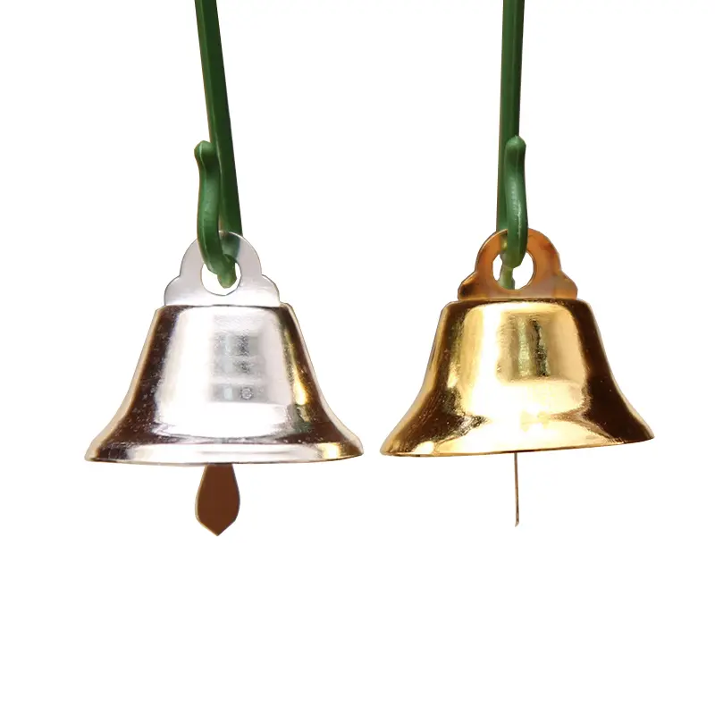(10pcs/pack) Small Mini Jingle Bells Gold Silver Pet Hanging Metal Wedding Christmas Decoration Accessories For Crafts DIY