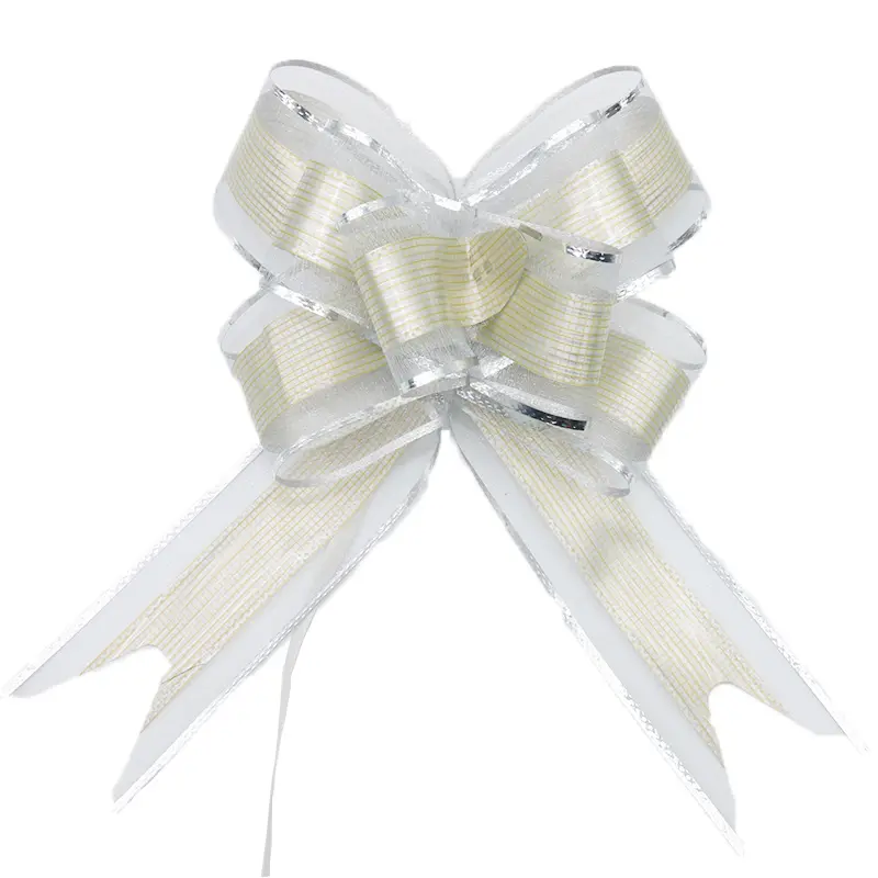 (10pcs/pack)22*26cm Golden Border Snow Gauze Bow Hand Drawn Flower Festival Party Home Ribbon Gifts Packaging Materials DIY