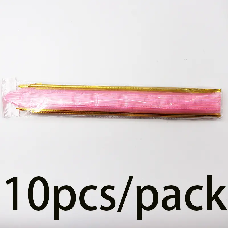 (10pcs/pack)22*26cm Golden Border Snow Gauze Bow Hand Drawn Flower Festival Party Home Ribbon Gifts Packaging Materials DIY