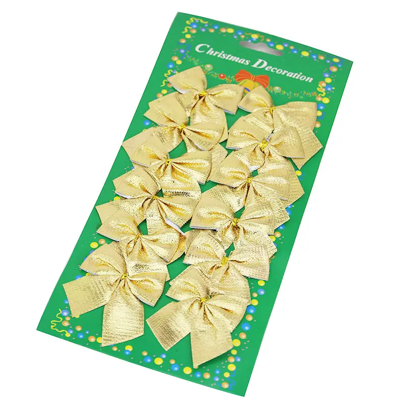 12PCS  5cm-6cm(appr) Bow Christmas Decorations Christmas Tree New Year Holiday Party Decoration