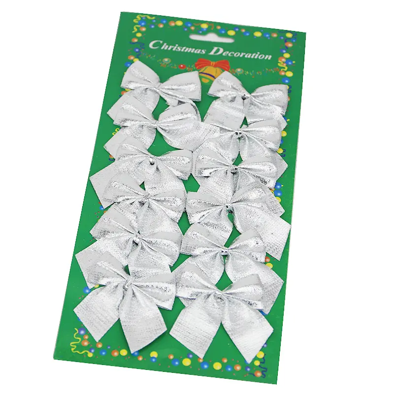 12PCS  5cm-6cm(appr) Bow Christmas Decorations Christmas Tree New Year Holiday Party Decoration