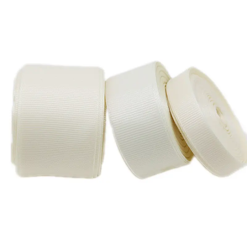 (10 Meters/lot)  Beige Grosgrain Ribbon Wholesale Gift Wrap Christmas Decorations Ribbons Decoration House Party DIY（12/25/40mm）