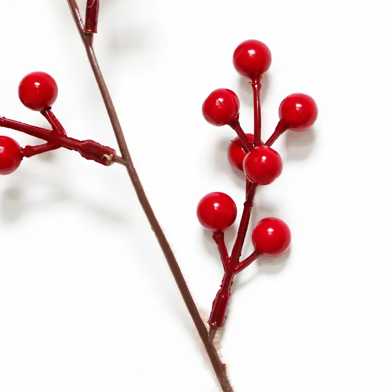 (1 Pcs/pack) Red Christmas Cherry Pendant 1.9m Long Wedding Decoration Holiday DIY Decoration Gift Package Decoration