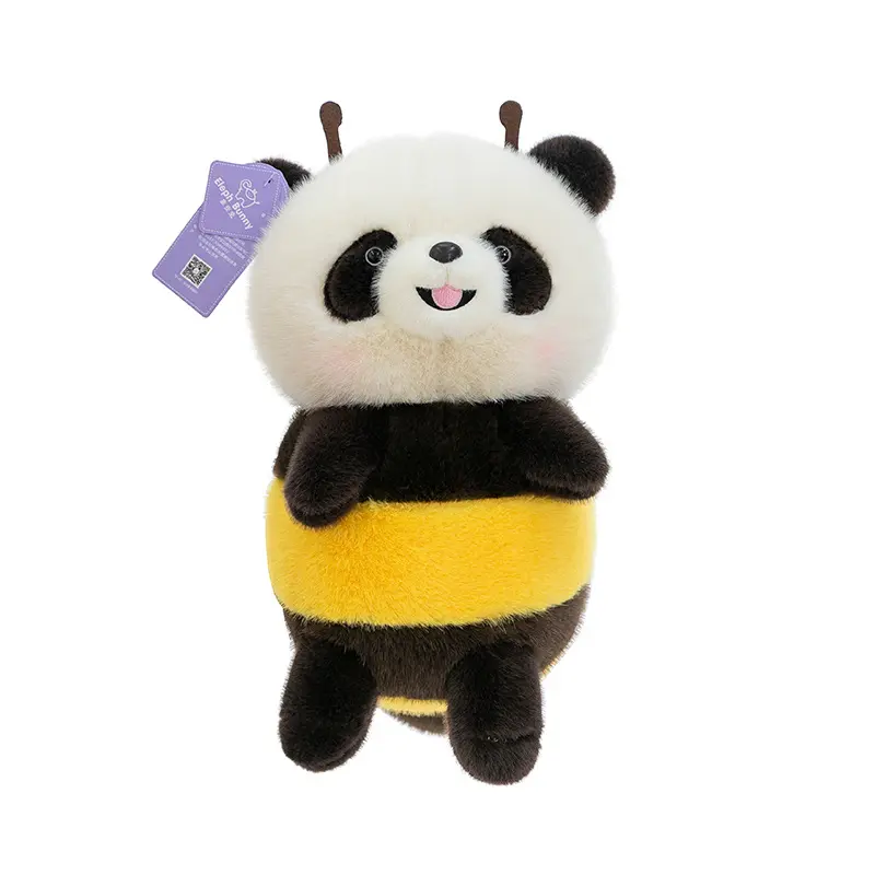 New Product Creative Funny Little Bee Panda Plush Toy Sleep Soothing Doll Male and Female Birthday Gifts