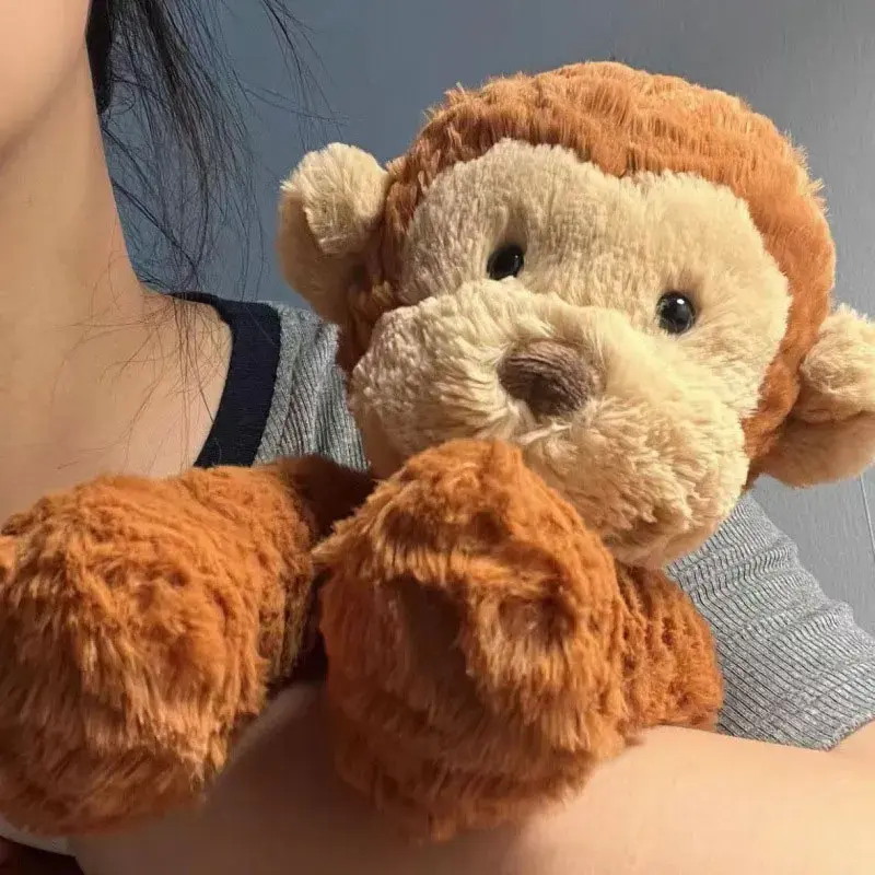 40cm Cartoon Plush Doll Realistic Monkey Stuffed Animals Toy Kawaii Macaque Doll Desktop Ornament Birthday Gifts Home Decoration